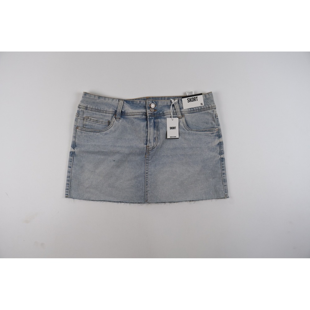 Urban Denim Skort Low-Rise Light Wash Blue XL NWT